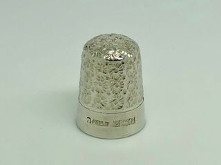 Vintage 1970 James Swann & Sons English Solid Sterling Silver Size 7 Thimble