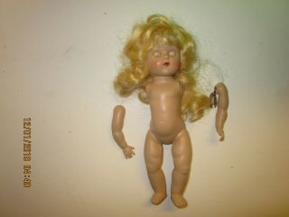 Vintage 8 " Vogue Ginny Painted - Lash Doll W/blonde Hair Tlc