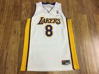 Mens Large - Vtg Nba Los Angeles Lakers 8 Kobe Bryant Nike Sewn On Jersey