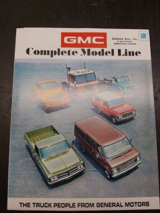 Nos Vintage 1971 Gmc Complete Model Line Dealer Brochure -