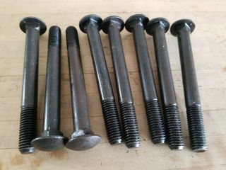 Antique / Vintage 8 Nos Carriage Bolts 6 Inch X 5/8 - 11