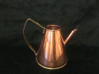 Vintage Copper Brass Mini Water Can Pitcher Made In England