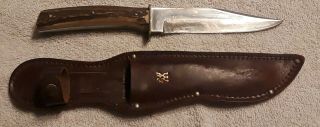 Vintage Friodur Ja Henckels Solingen Germany Fixed Blade Knife Stag Sheath