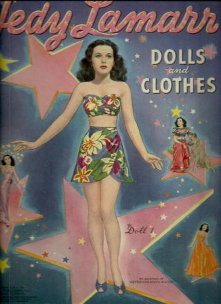 Vintage 1942 Hedy Lamarr Uncut Merrill 3482