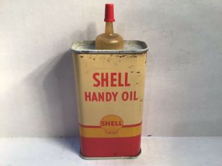 Vintage Shell Oil Can Handy Oiler 4 Oz Rare Tin 3 Old Cities Whiz Dx Bp Gilmore