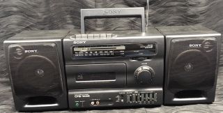 Vintage Sony Boom Box Cfs - 1035 Am/fm Radio Tape Player/recorder Equalizer