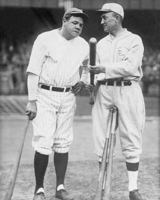 1927 Yankees Babe Ruth & Tigers Ty Cobb Glossy 8x10 Photo Print Photograph