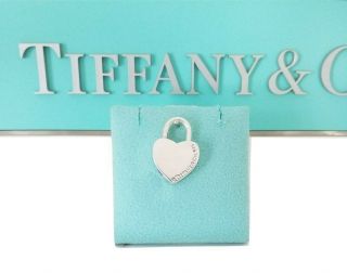 Tiffany & Co.  Sterling Silver 925 I Love You Padlock Heart Lock Charm Pendant 2