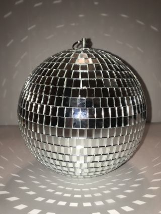 Glass Disco Mirror 8” Ball Reflective Dance Party Light Vintage Decoration