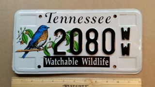 License Plate,  Tennessee,  Watchable Wildlife,  2080 Ww