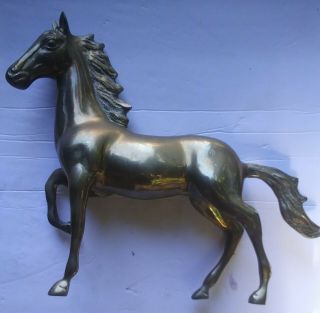 Vintage Large Mid - Century Brass Horse Statue/figurine