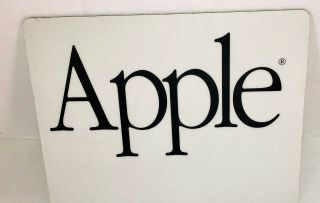 Vintage Apple Mousepad Text Logo Grey/black W/ Wear See Pictures