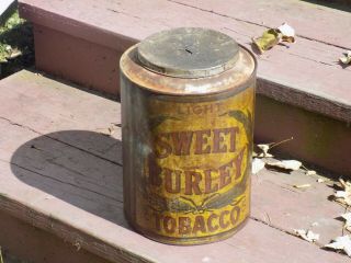 Vintage Light Sweet Burley Tobacco 5 Pound Tin Can