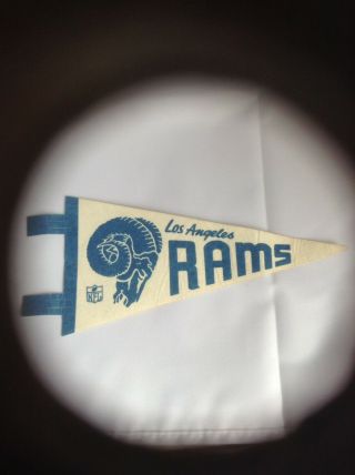 Vintage Nfl Football Los Angeles Rams Miniature Felt Pennant