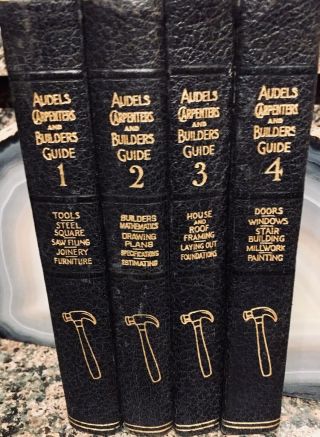 Vintage 1940s Audel’s Carpenters And Builders Guides,  Set Of Four Books