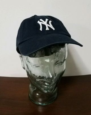 Vintage York Yankees Mlb Fitted Dad Hat Navy Blue Baseball Cap
