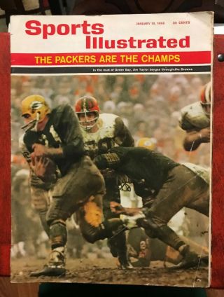 1966 Green Bay Packers Sports Illustrated.  The Packers Are The Champs.  1/10/66