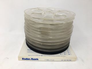 Vintage 7 - Inch Take - Up Tape Reels•9 Total Empty Plastic 1/4 " Reels