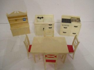 Vintage Renwal Dollhouse 8 Pc Kitchen Set