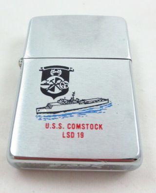 1969 Zippo Lighter Uss Comstock Lsd - 19 Cigarette Lighter (b)