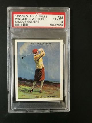 1930 W.  D.  & H.  O.  Wills Famous Golfers: Miss Joyce Wethered 23 Psa Grade 6