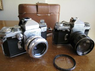 2 Vintage Wirgin Edixa Slr Reflex Cameras W Lenses Noreserv