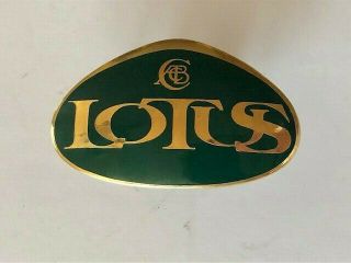 Vintage Emblem Lotus Radiator Car Badge Enamel Automobile Tag