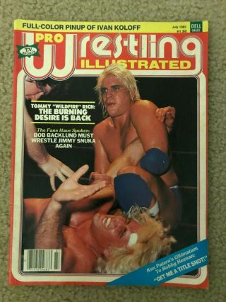 Pro Wrestling Illustrated July 1983 Ric Flair Tommy Rich Nwa Wwf Wcw Wwe Awa