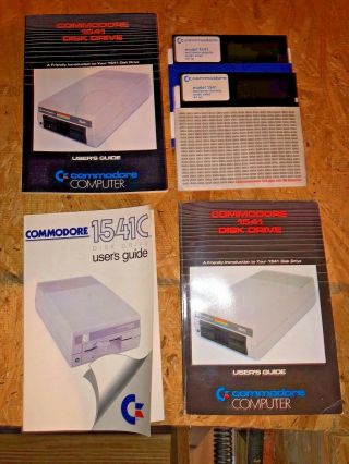 1541c Disk Drive (for Commodore 64,  64c,  Vic) Manuals,  Cables (no Drive)