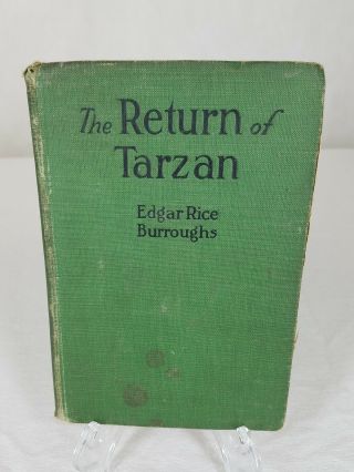 Antique The Return Of Tarzan By Edgar Rice Burroughs 1915 Collectable Vintage