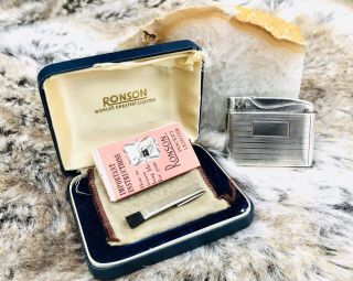 Vintage Ronson Adonis Sterling Silver 925 Cigarette Lighter