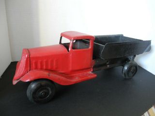Antique Pressed Steel Dump Truck Toy 1930 
