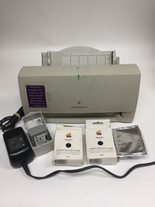 Vintage Apple Color Stylewriter 1500 Printer W Accessories