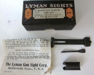 Vintage Lyman Sights No.  56a Winchester 86 - 92 - 94 Remington 14 - 141 - 24 - 241