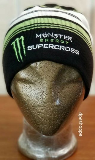 Monster Energy Ama Supercross Fim World Championship Racing Knit Hat Cap Beanie