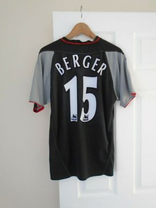 Liverpool Fc Reebok Vintage 2002 Carlsberg Berger 15 Away Shirt Rare (m)