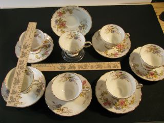 Vintage Rosina Fine English Bone China Footed Cup & Saucer