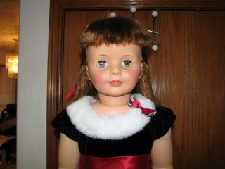 Ideal Patti Playpal Doll in Christmas dress red hair auburn FOR cttnw - 11 ONLY 3