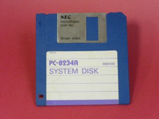 Nec Pc - 8300 Computer Disk Drive System Disk Pc - 8234a