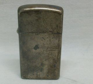 Vintage Zippo Lighter " Sterling " Silver Tarnished But In