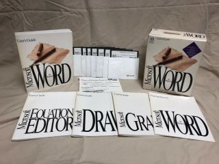 Microsoft Word For Windows (1992) 3.  5” High - Density Disks With All Manuals