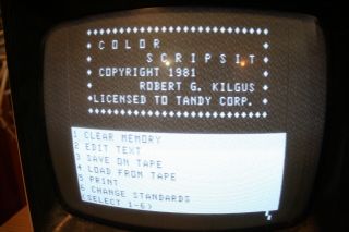 26 - 3105 Color Scriptsit Cartridge TRS - 80 Color Computer Tandy 2