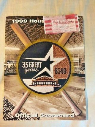 - 1999 Houston Astros Vs.  Los Angeles Dodgers Scorecard