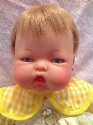 Vintage Ideal Wind Up Thumbelina Baby Girl Doll,  14 Inch From The 1960 