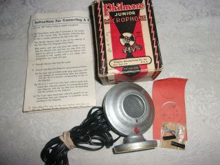Vintage Philmore Junior Microphone Cat.  No.  500,  Instructions