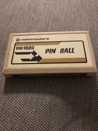 Vintage Commodore Vic 20 Video Game Cartridge Pin Ball