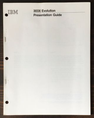 Ibm 3033,  303x Evolution Presentation Guide,  1980