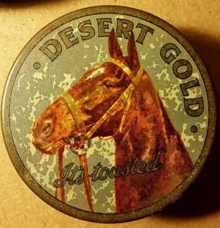 Vintage Desert Gold Toasted Tobacco Tin From Zealand