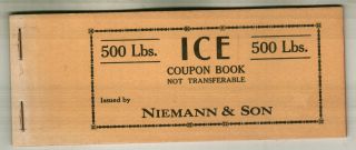 Niemann & Son 500 Lbs Ice Coupon Book