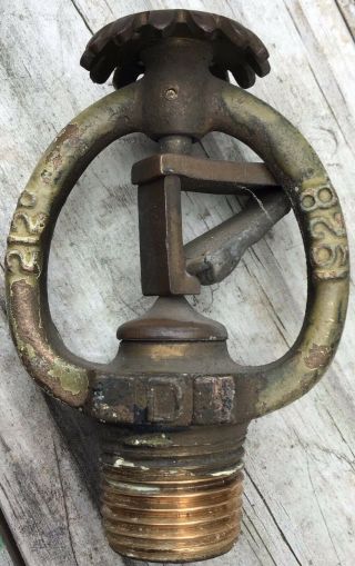 Antique Vintage Brass 1928 Rockwood Fire Sprinkler Head Model D 212 Worchester 3